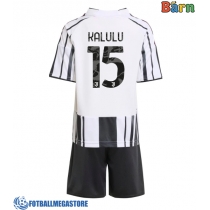 Fotballdrakt Barn Juventus Pierre Kalulu #15 Hjemmedraktsett 2025-26 Kortermet (+ Korte bukser)